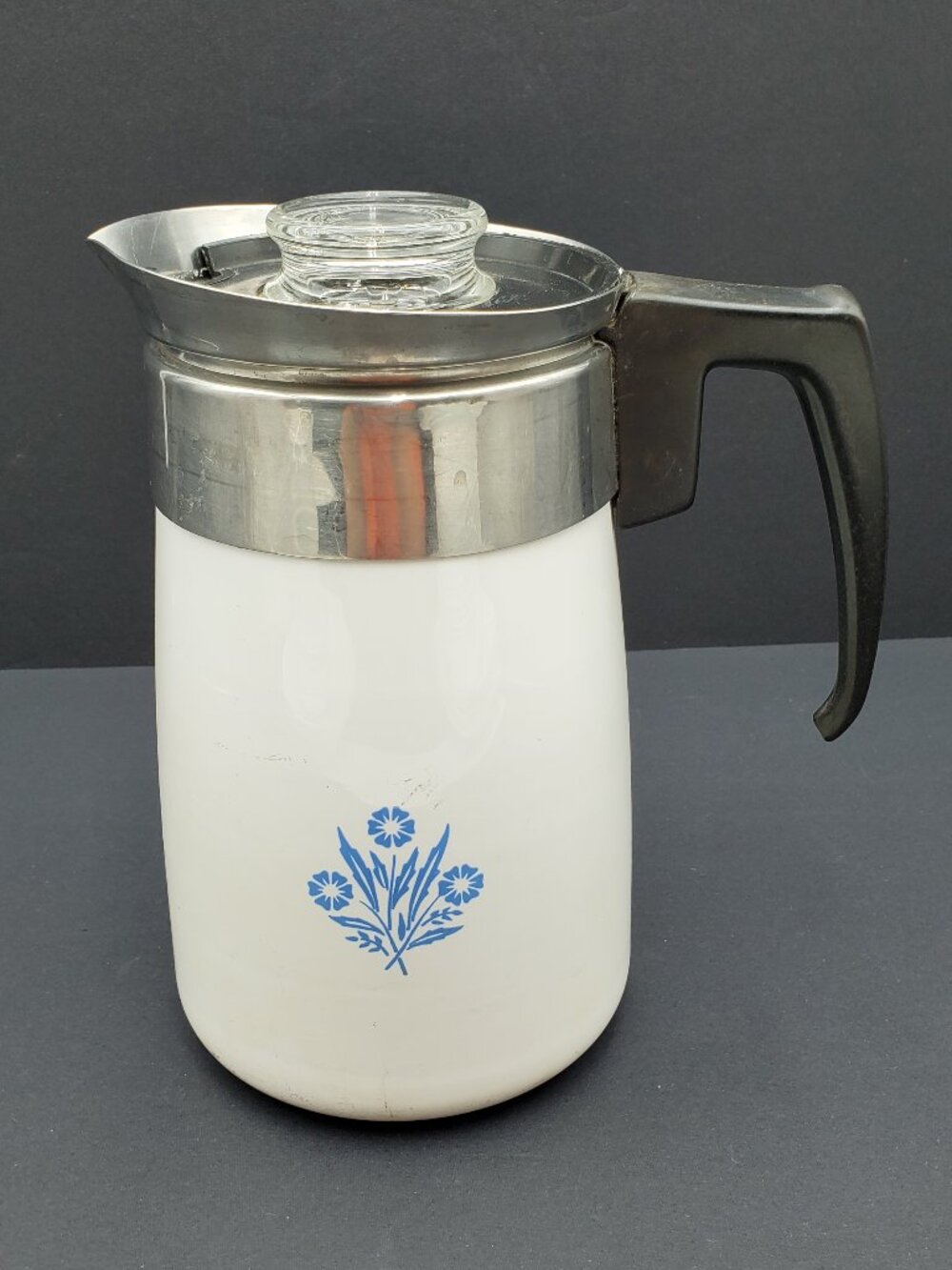 Corningware Blue Cornflower 6 C Stovetop Percolator Complete 5 Piece Coffee Pot - Picture 2 of 11